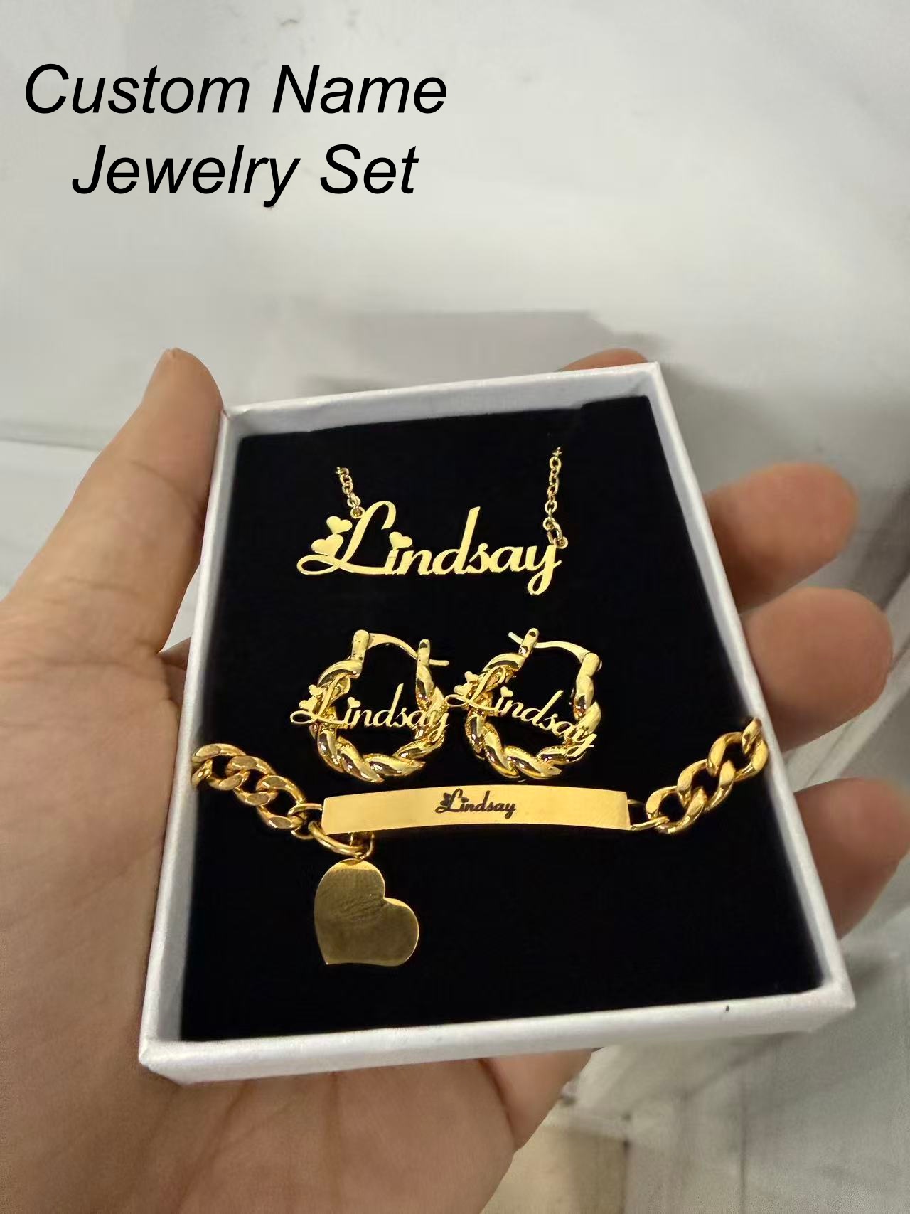Custom Name Necklace Stainless Steel - Customized Name Kids Jewelry Set Stainless