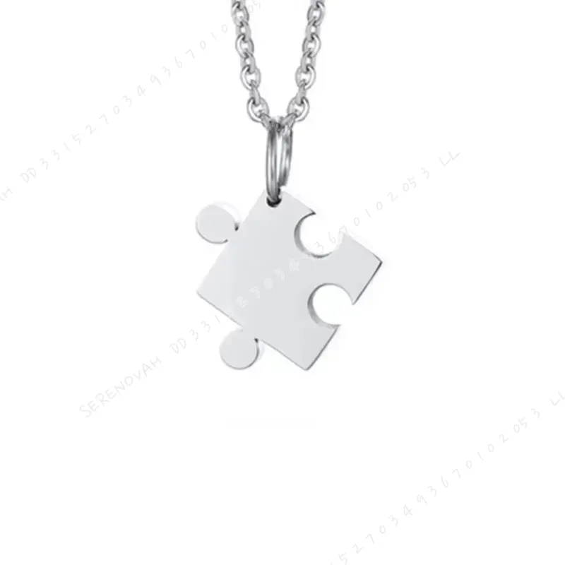 2Pcs Set Simple Puzzle Heart M - Magnetic Couple Matching Necklaces review and price