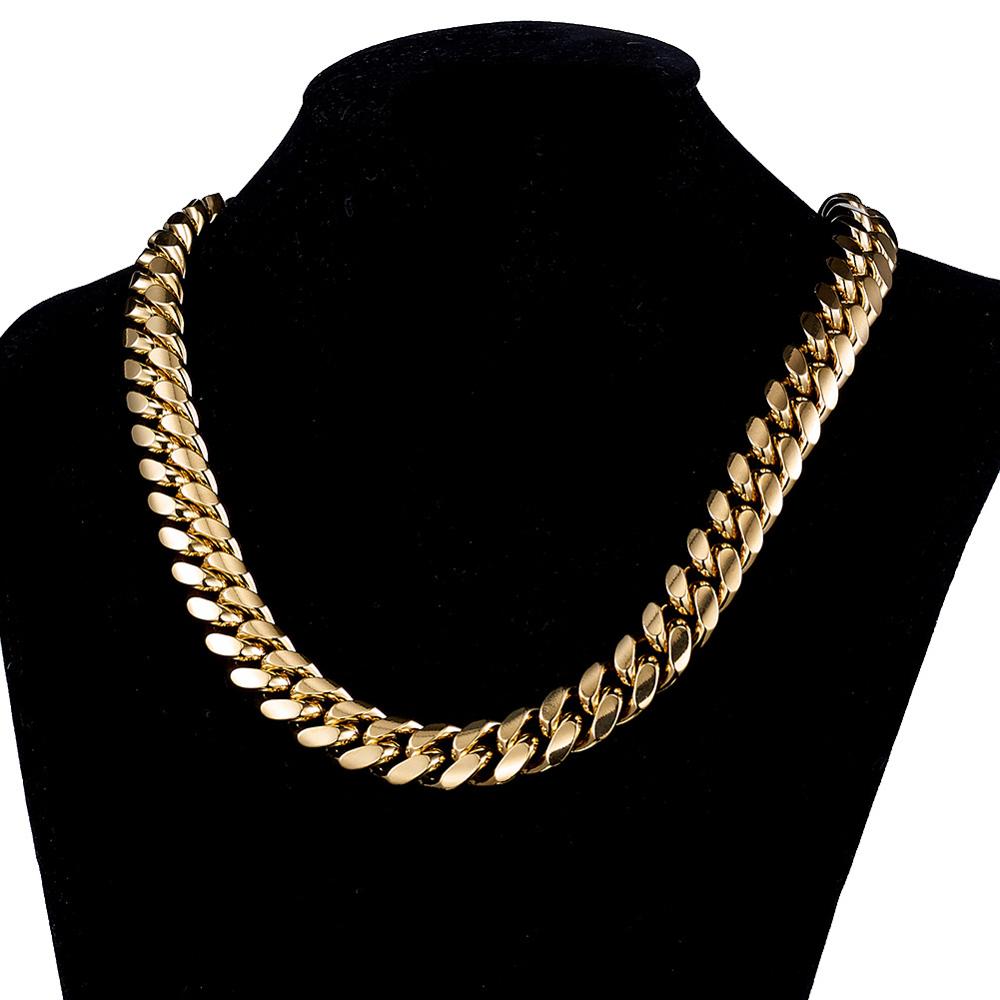 TOPGRILLZ Stainless Steel Gold - Cuban Link Chain 12Mm review and price
