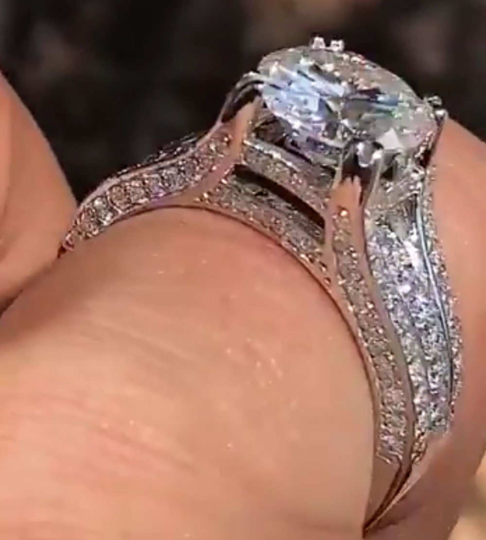 Custom Solid 14K White Gold Wo - Moissanite Engagement Ring 1 Carat review and price