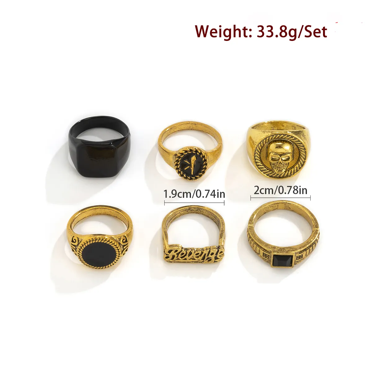 6Pcs/Set Goth Vintage Skeleton - Vintage Punk Knuckle Rings Set review and price