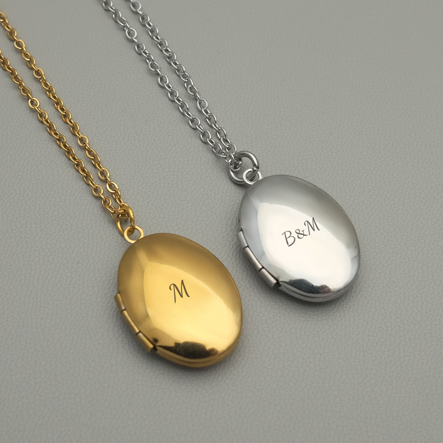 Personalized Locket Necklace C - Custom Name Necklace Stainless Steel review and price