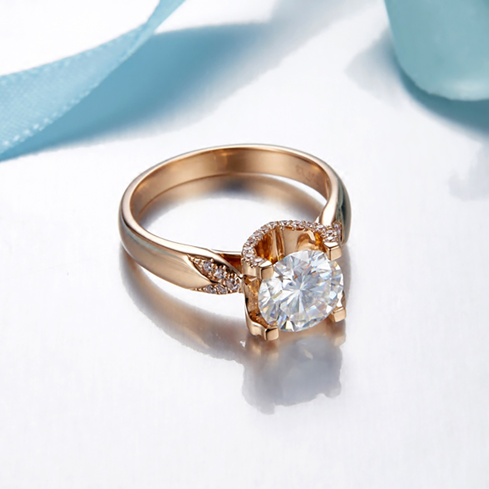 Custom Solid 18K Au750 White G - Moissanite Engagement Ring 1 Carat review and price