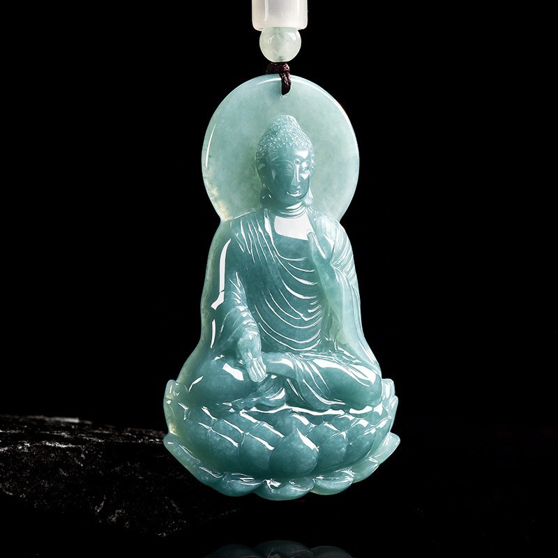 Natural Burmese Jadeite Buddha - Necklaces review and price