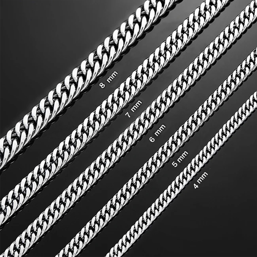 HIYEE 3mm/4mm/5mm/6mm/7mm/8mm  - Cuban Link Chain 12Mm review and price