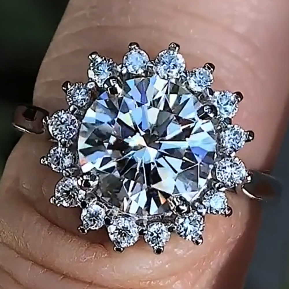 Custom Solid 10K White Gold Wo - Moissanite Engagement Ring 1 Carat review and price