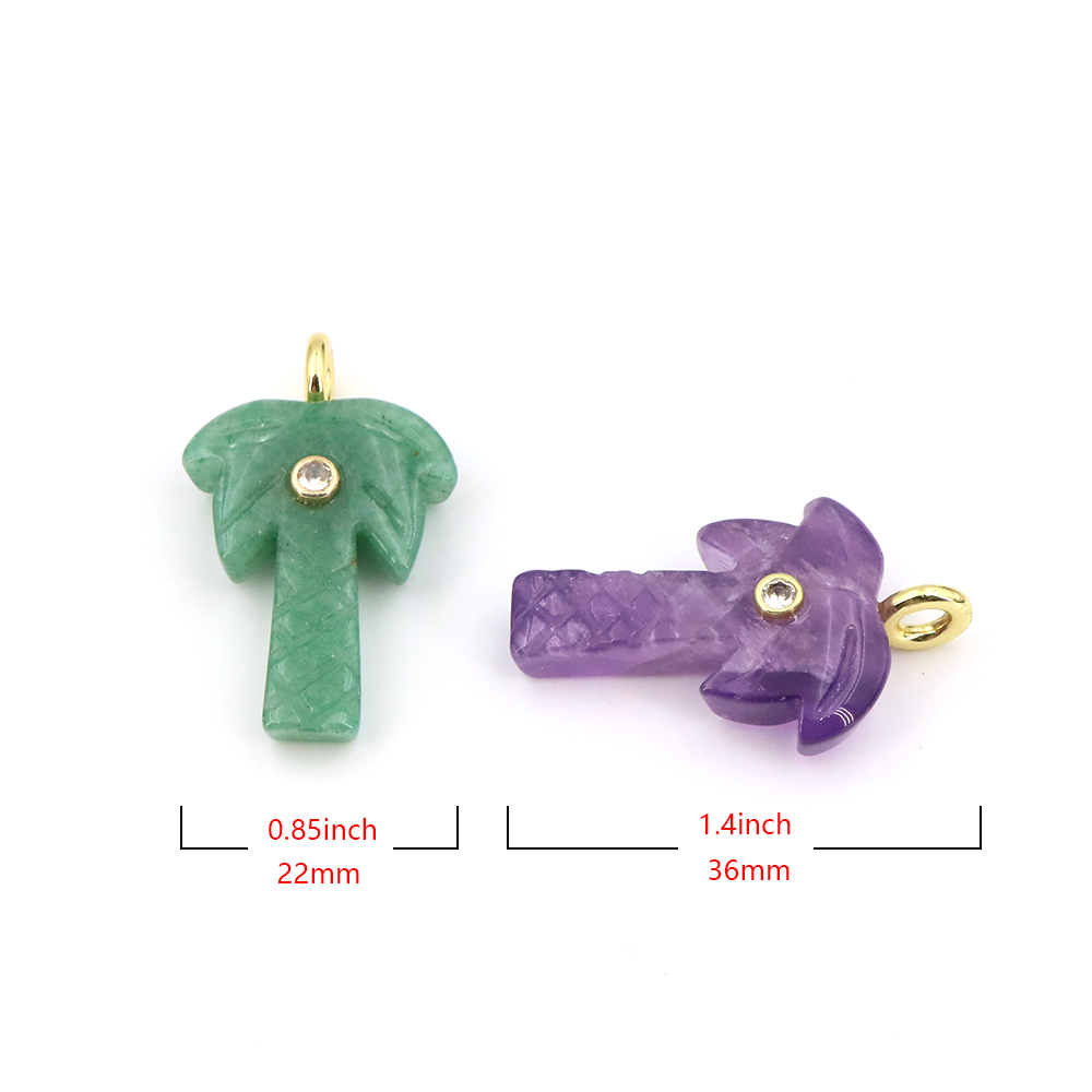 Natural Stone Coconut Tree Pen - Crystal Pendant Necklace Natural Stone review and price