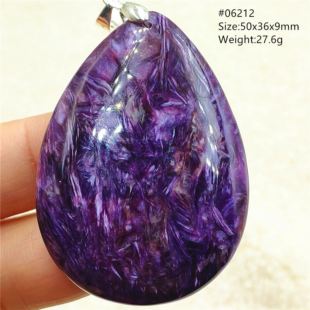 Natural Purple Charoite Water  - 925 Sterling Silver Chain Necklace Men review and price