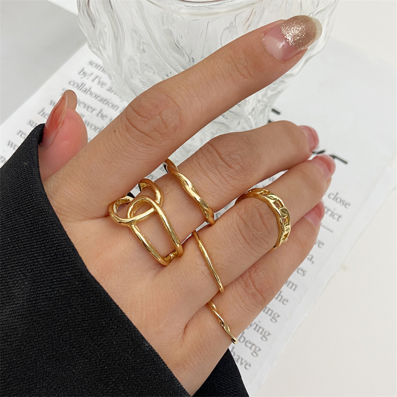 Metal Bead Punk Ring Set Slive - Vintage Punk Knuckle Rings Set review and price