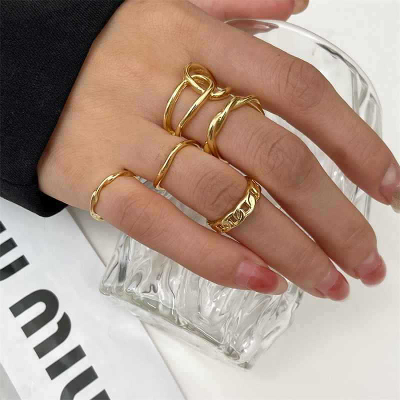 Metal Bead Punk Ring Set Slive - Vintage Punk Knuckle Rings Set review and price
