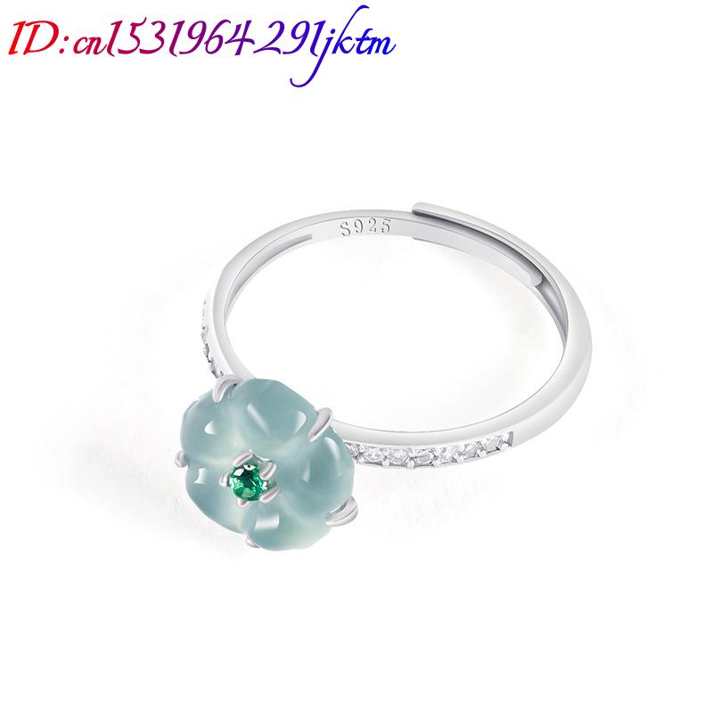 Blue Burmese Jadeite Flower Ri - Rings review and price