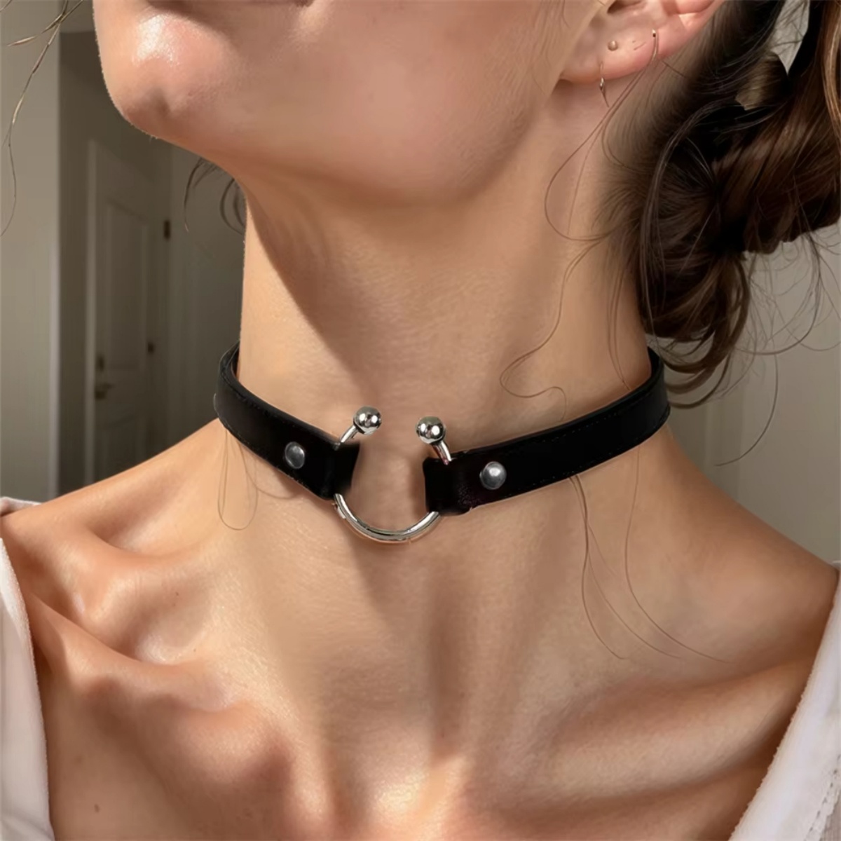 Fashion PU Leather Spiked Chok - Goth Punk Spike Choker review and price
