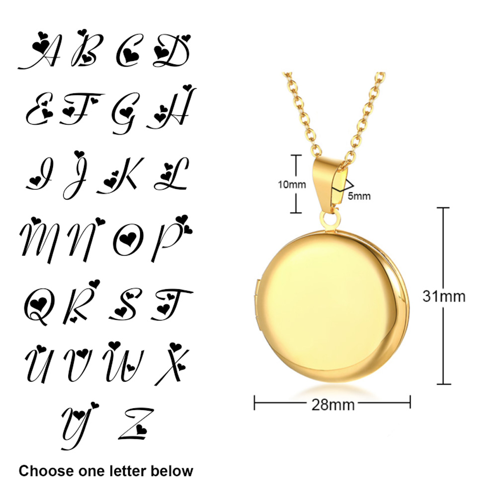 Free Engraving Initials Heart  - Heart Locket Necklace Photo review and price
