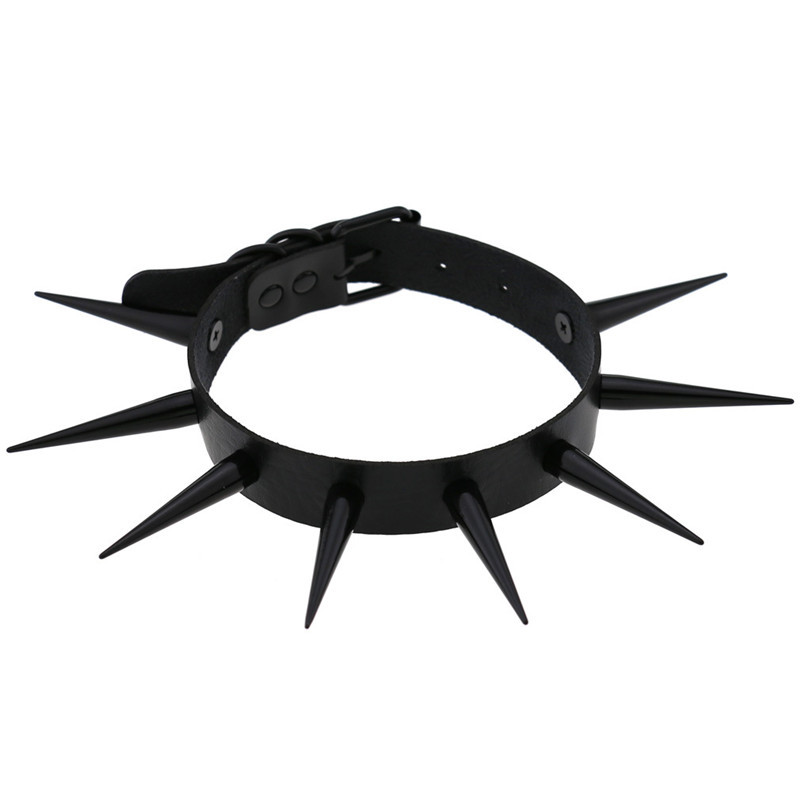 Red Long Spike Choker Punk Col - Goth Punk Spike Choker review and price