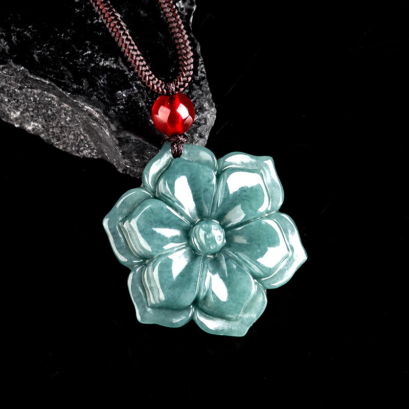 Burmese Jadeite Flower Pendant - Necklaces review and price