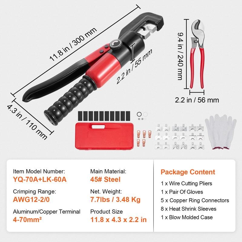 Hydraulic Crimping Tool with 9 - Rings review and price