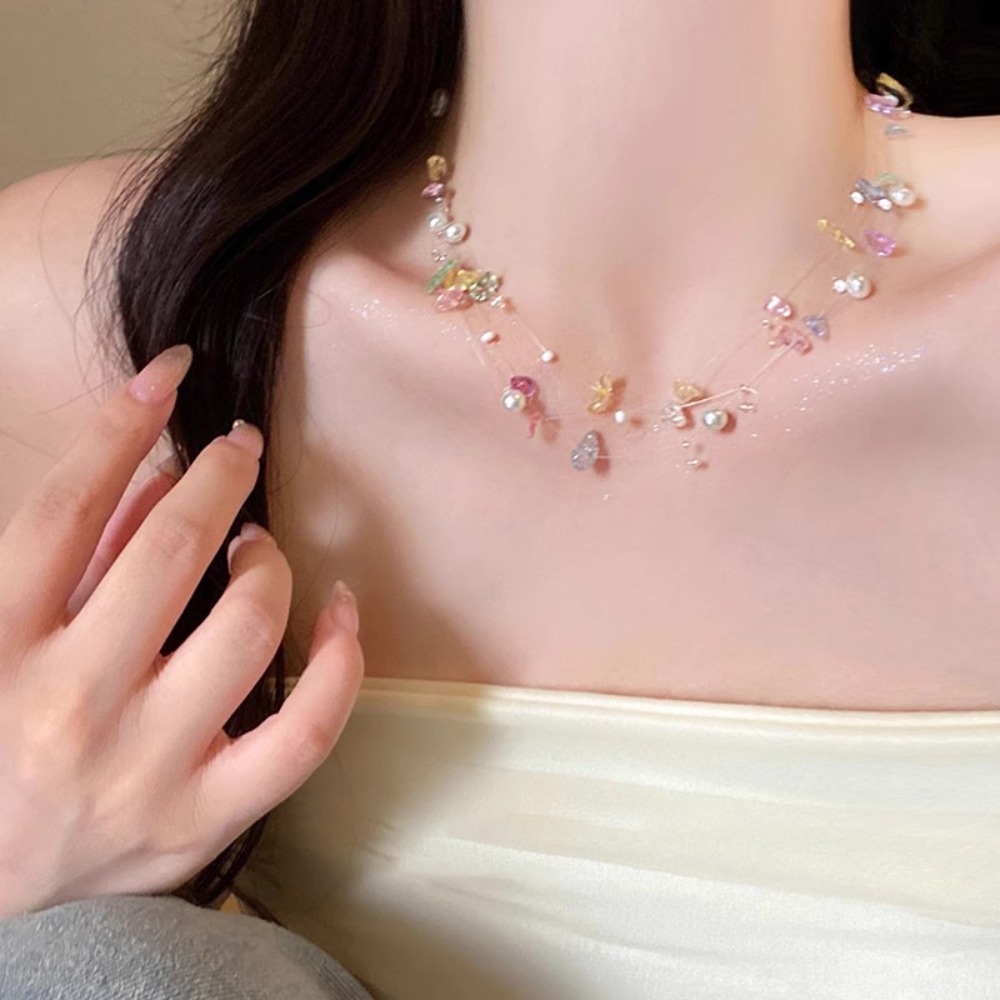 Colorful Starfish Shell Pearl  - Layered Pendant Necklace Aesthetic review and price