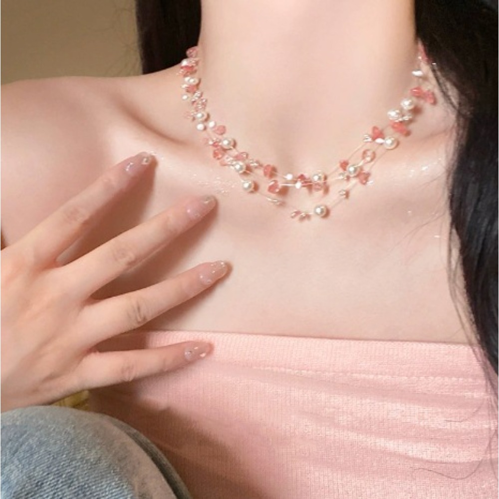 Colorful Starfish Shell Pearl  - Layered Pendant Necklace Aesthetic review and price