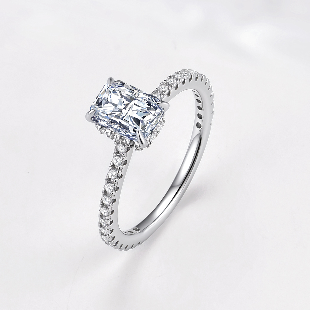 S925 Sterling Silver Simple Fo - Moissanite Engagement Ring 1 Carat review and price