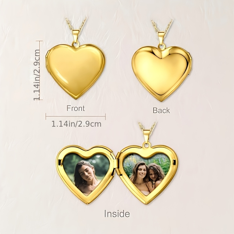 Custom Photo Heart Vintage Loc - Heart Locket Necklace Photo review and price