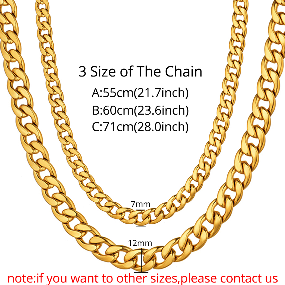 Men's 3/7/12mm 316L Stainless  - Cuban Link Chain 12Mm review and price