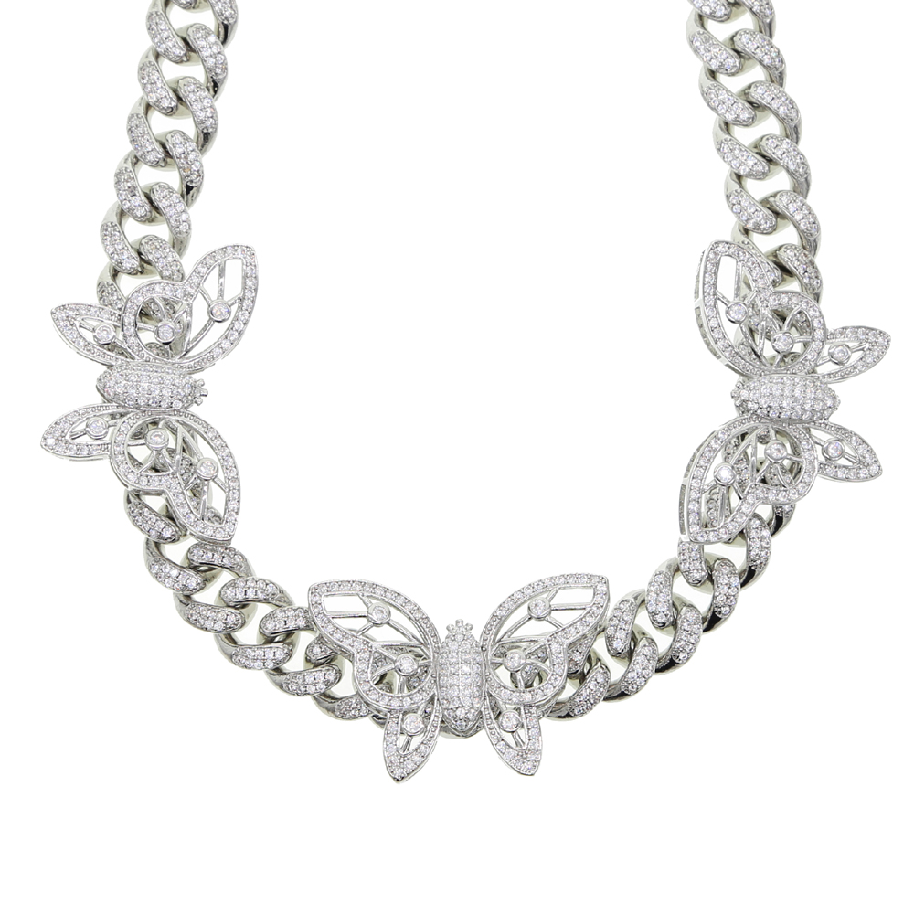 New Iced Out Bling CZ Butterfl - Cuban Link Chain 12Mm review and price