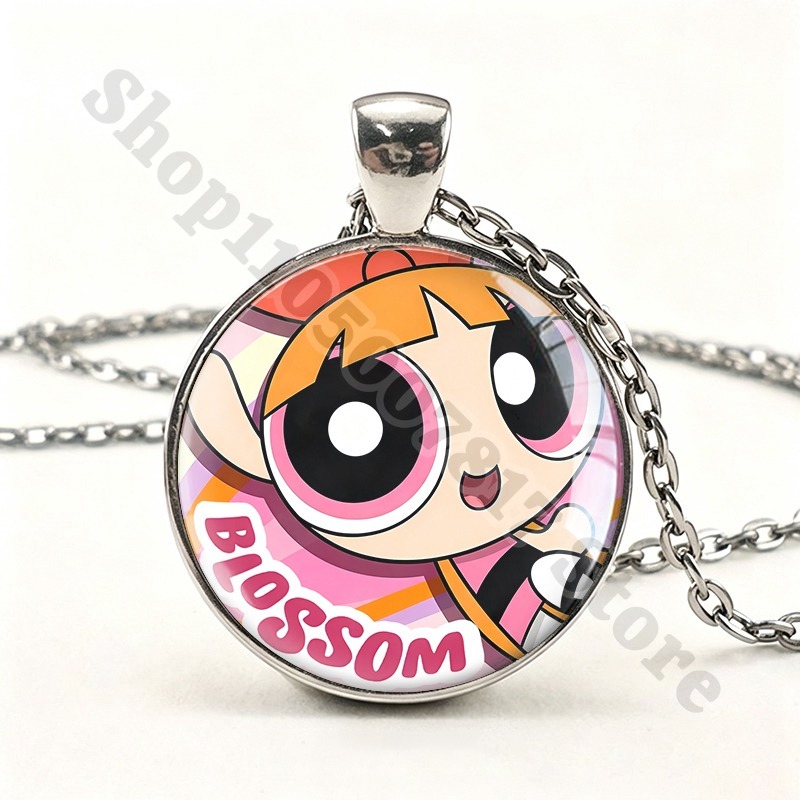 Kawaii The Powerpuffs Girls Cu - Anime Pendant Necklace review and price