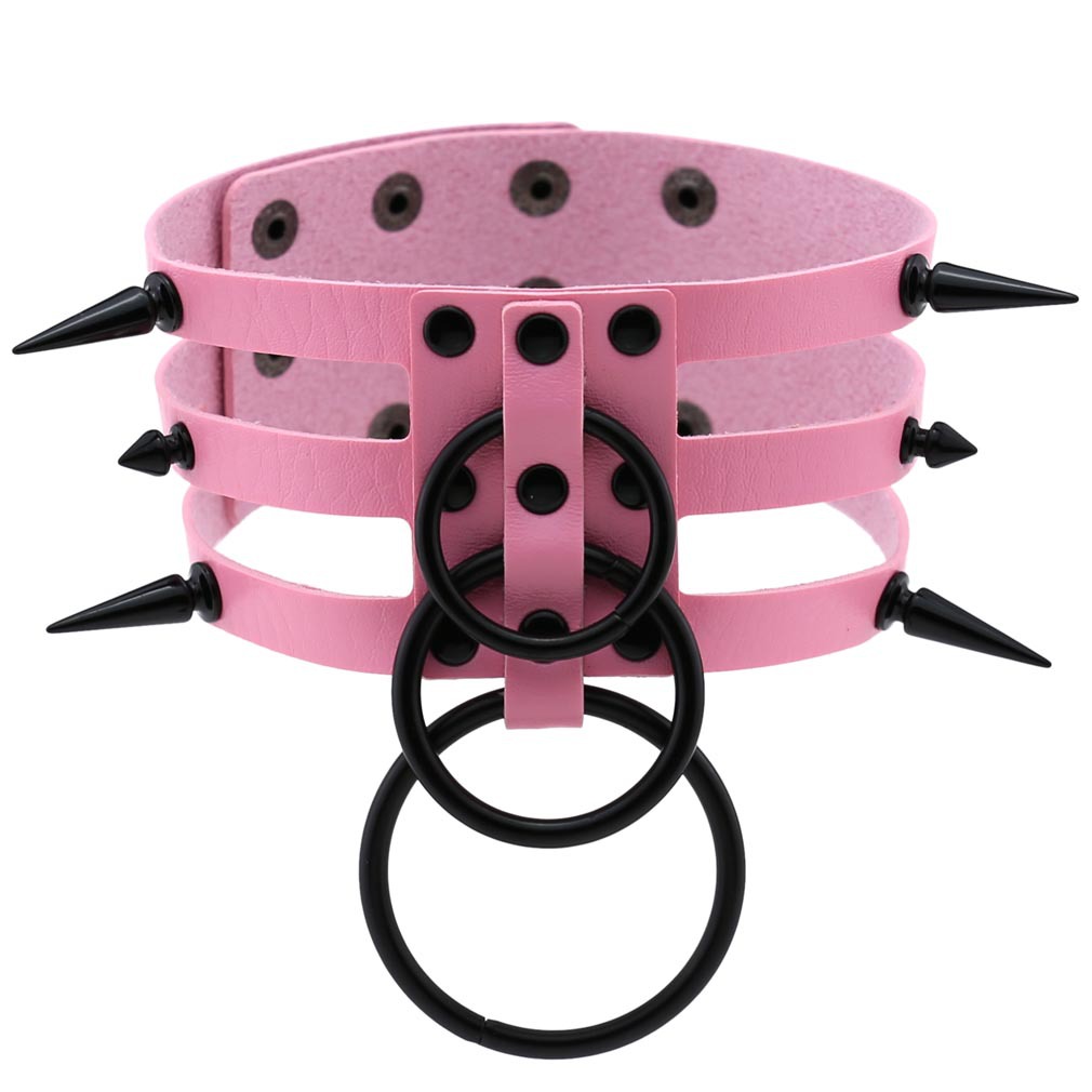 Fashion Women Men Black Rivet  - Goth Punk Spike Choker review and price