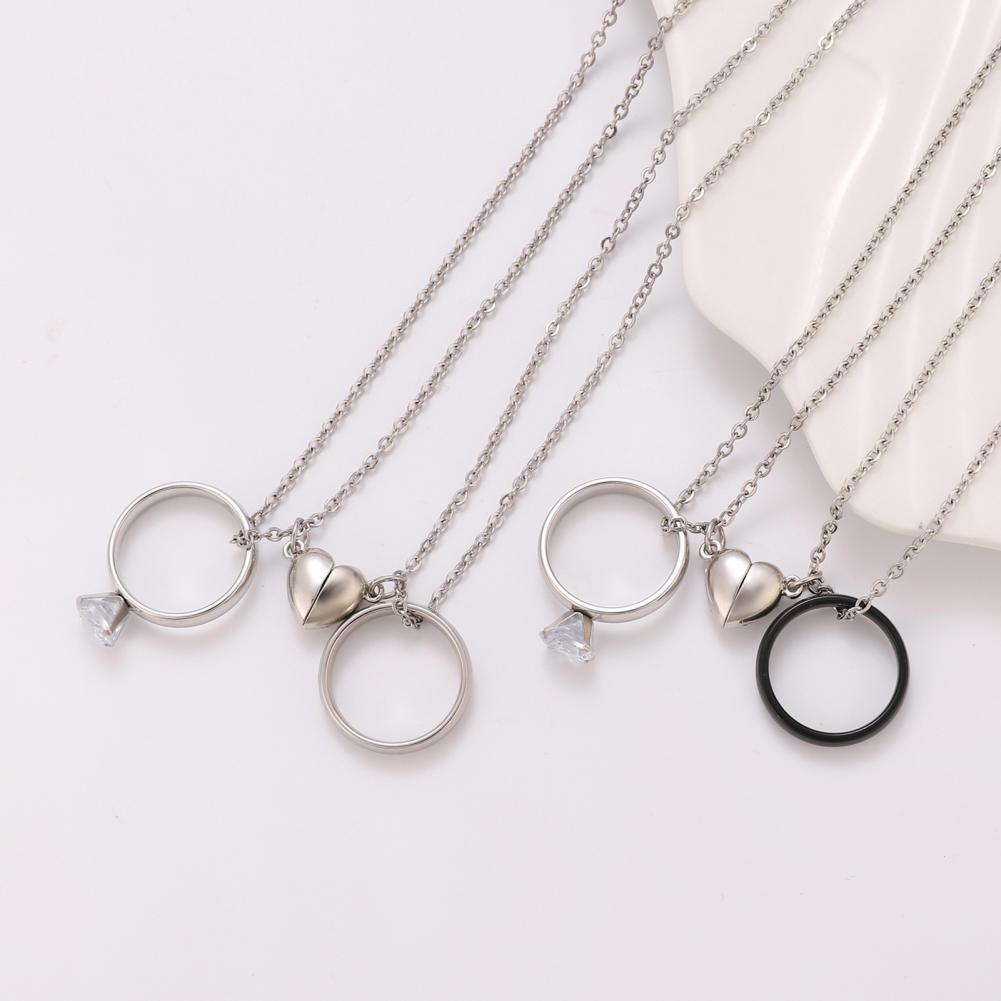 Ring Pendant Necklace Love Mag - Magnetic Couple Matching Necklaces review and price