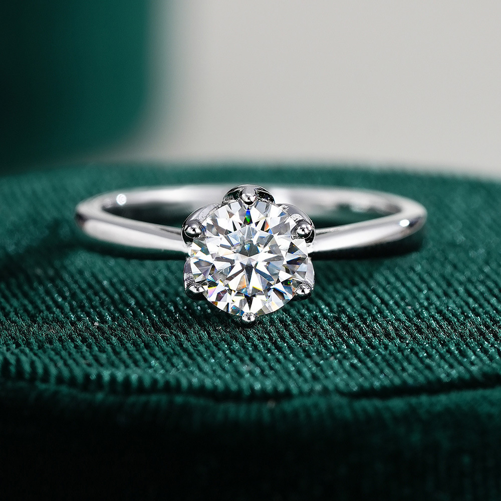 JoyceJelly Classic Six-Claw Mo - Moissanite Engagement Ring 1 Carat review and price