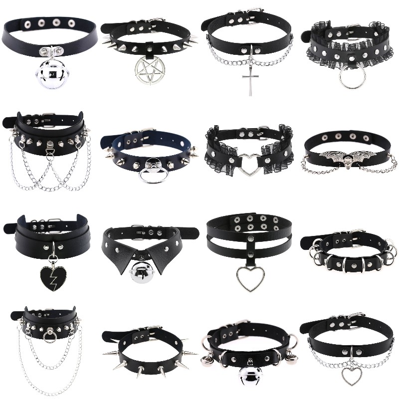 Trendy Punk Spike Rivet Leathe - Goth Punk Spike Choker review and price