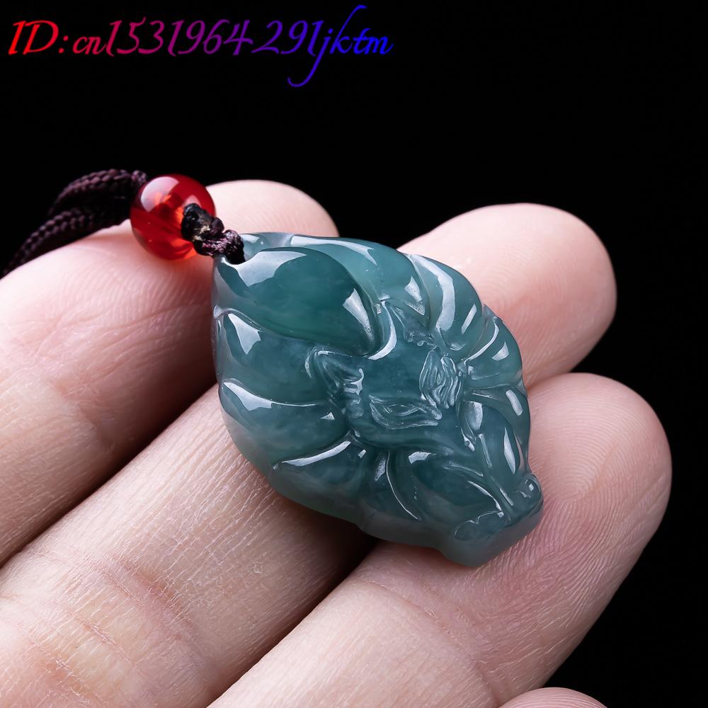 Natural Burmese Jadeite Fox Pe - Necklaces review and price