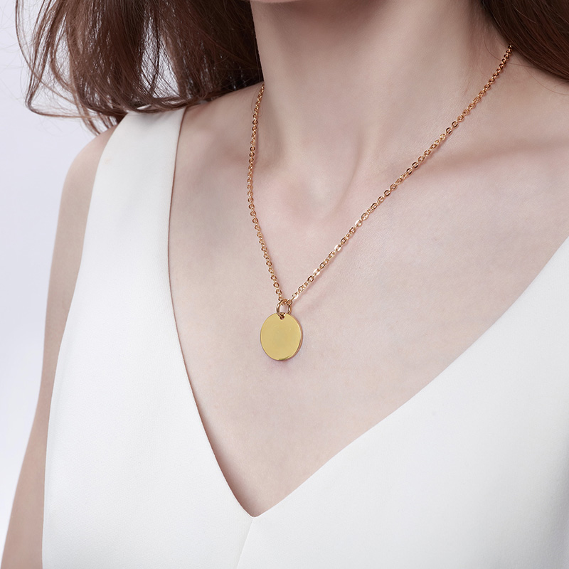 Stainless Steel Layered Neckla - Layered Pendant Necklace Aesthetic review and price