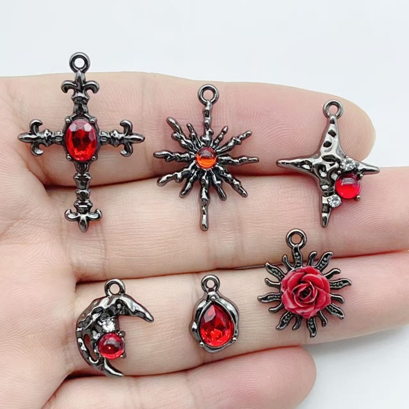 10pcs Dark Gothic style Red Di - Bracelets review and price