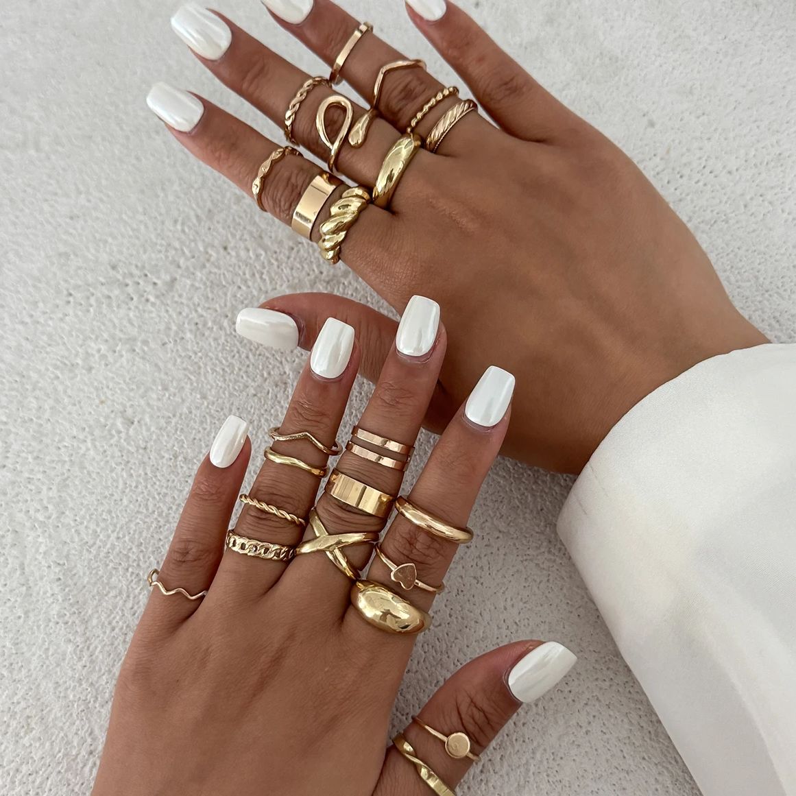 KunJoe 24Pcs/Set Trendy Irregu - Vintage Punk Knuckle Rings Set review and price