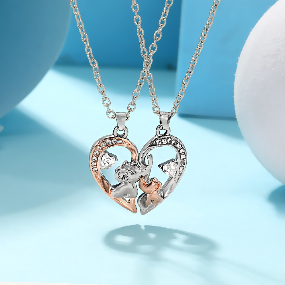 2Pcs Magnetic Matching Heart E - Magnetic Couple Matching Necklaces review and price