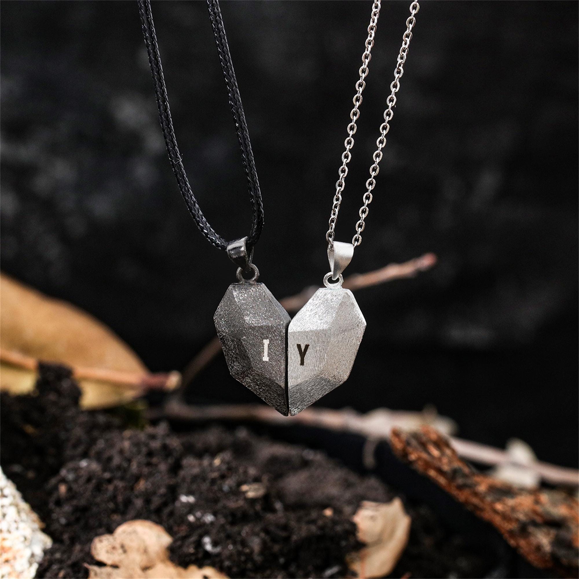 Custom couple magnetic heart n - Magnetic Couple Matching Necklaces review and price