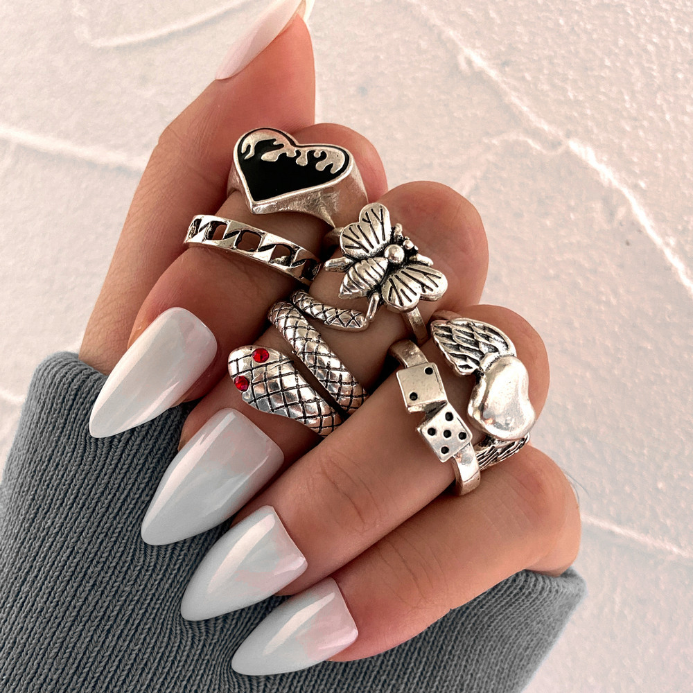 6Pcs Vintage Punk Snake Knuckl - Vintage Punk Knuckle Rings Set review and price