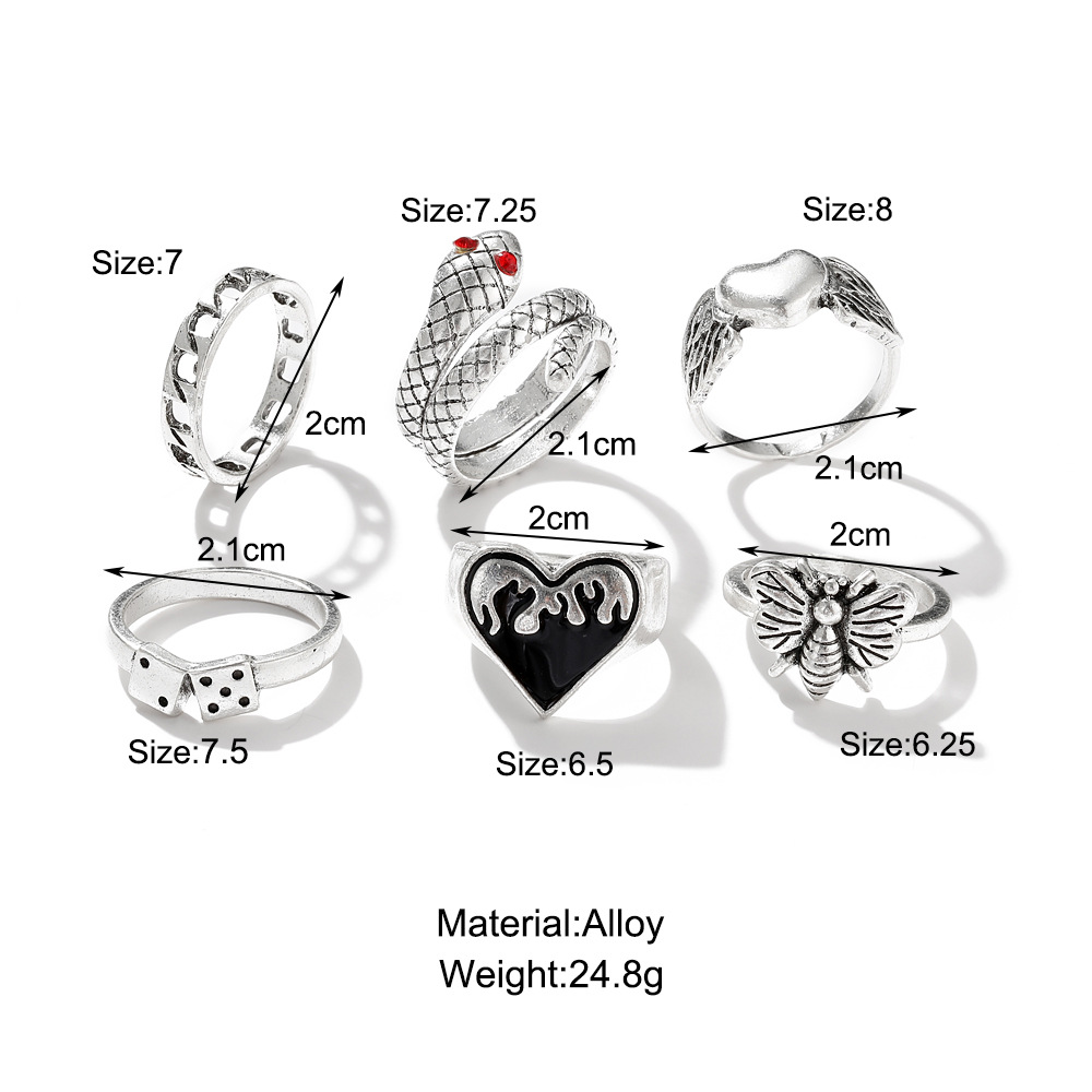 6Pcs Vintage Punk Snake Knuckl - Vintage Punk Knuckle Rings Set review and price