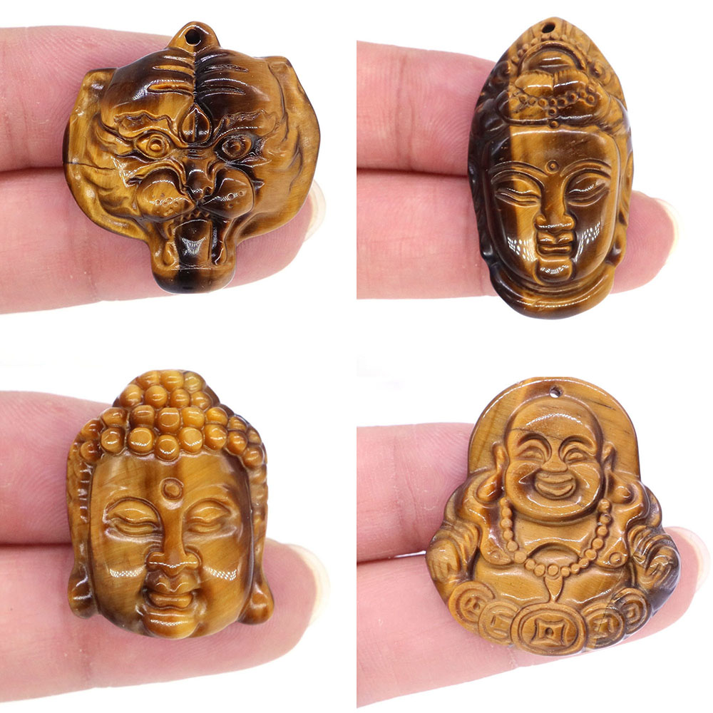 Natural Stones Tiger Eye Reiki - Crystal Pendant Necklace Natural Stone review and price