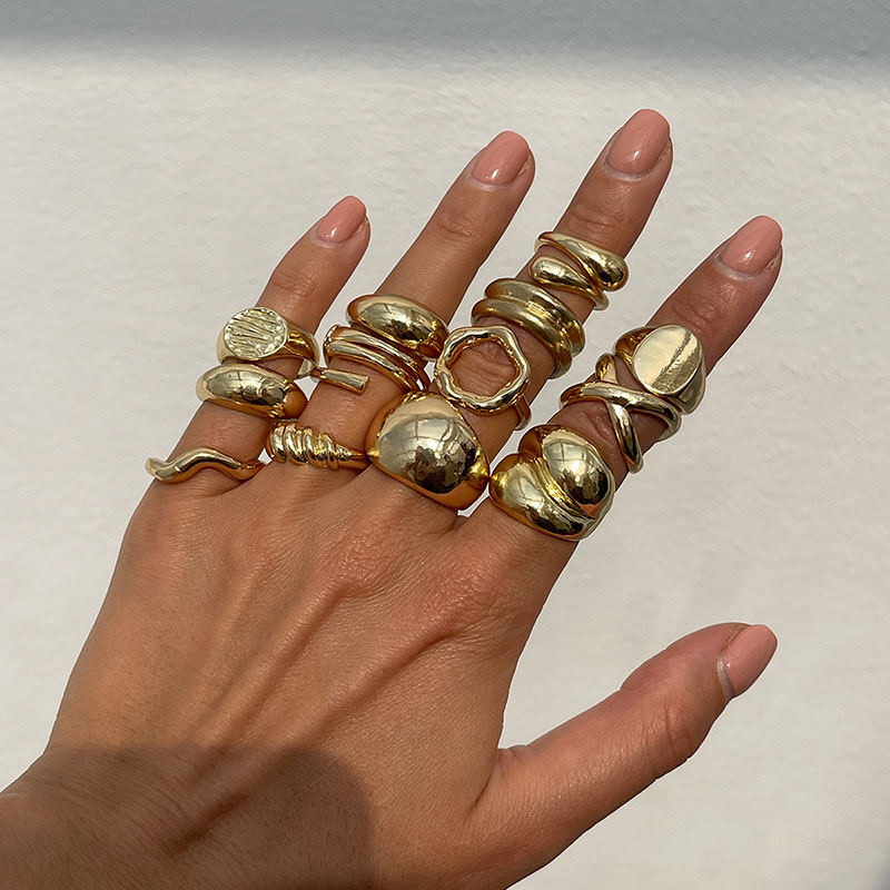 Fashion Vintage Metal Rings Fo - Vintage Punk Knuckle Rings Set review and price