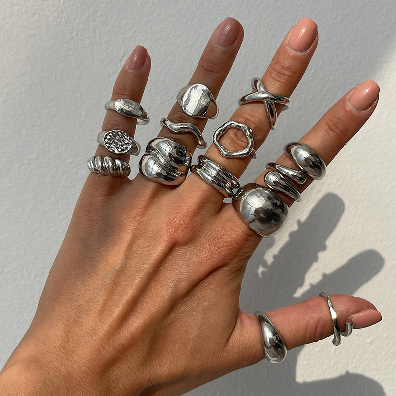 Fashion Vintage Metal Rings Fo - Vintage Punk Knuckle Rings Set review and price