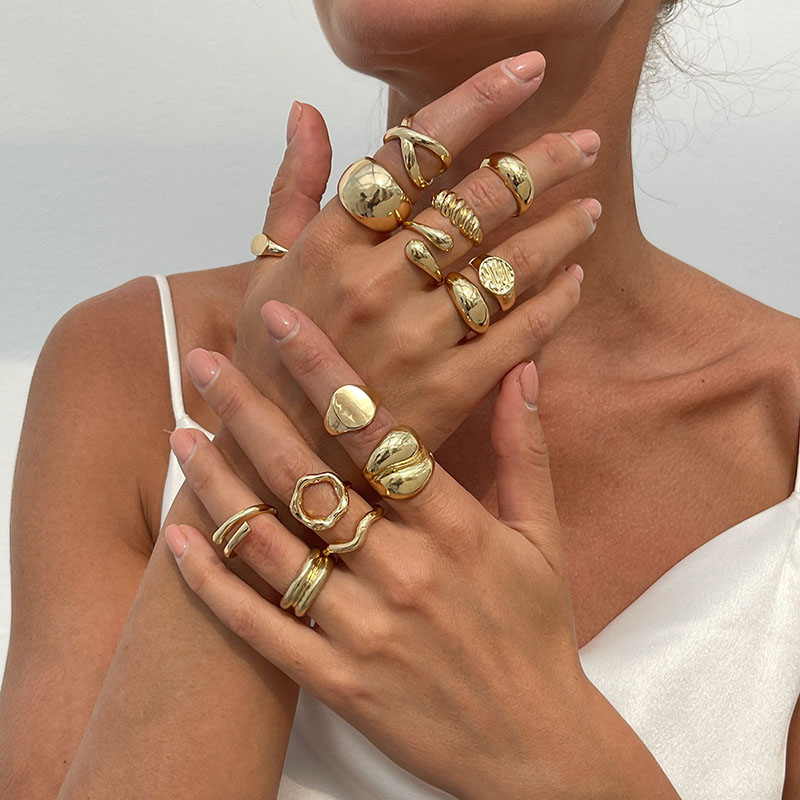 Fashion Vintage Metal Rings Fo - Vintage Punk Knuckle Rings Set review and price