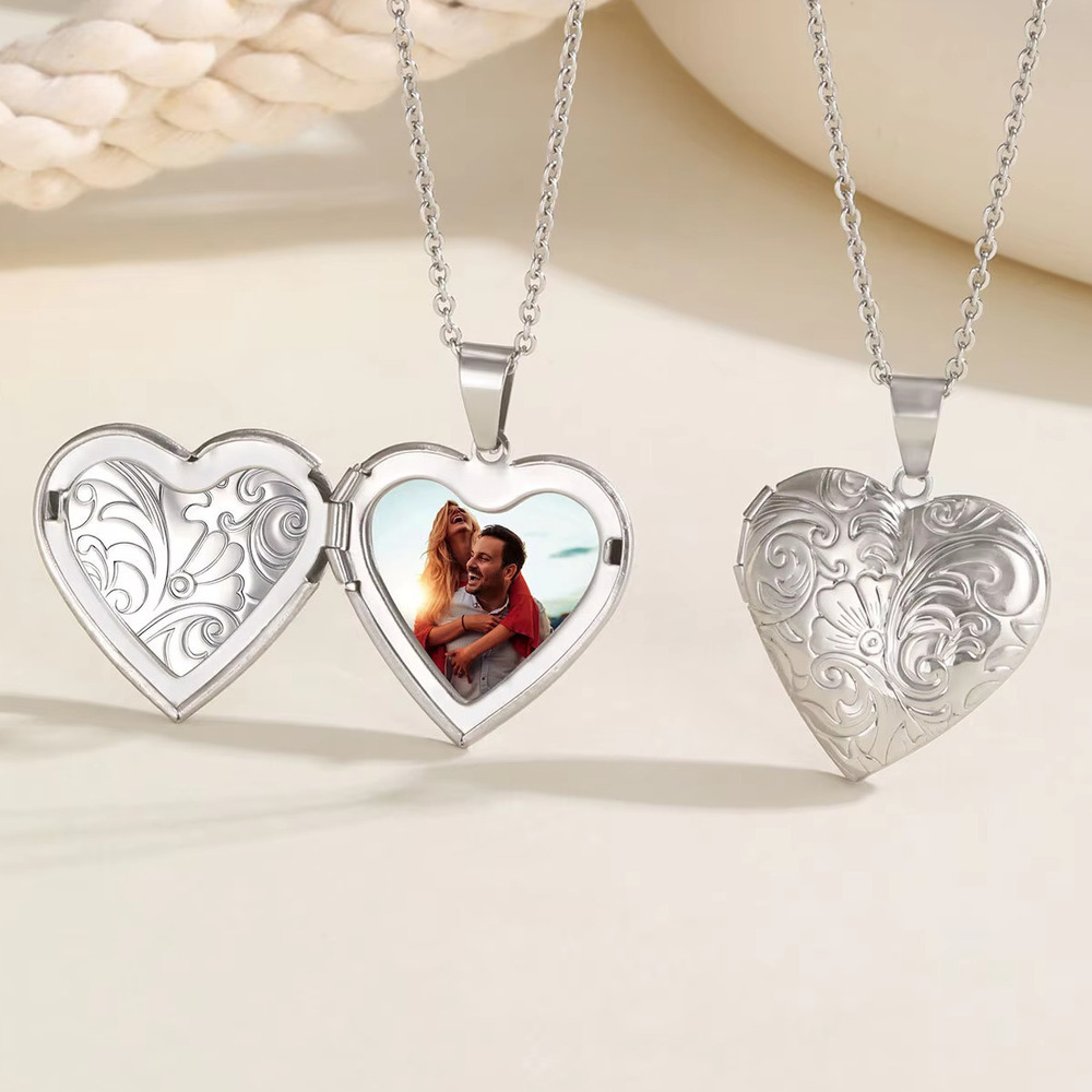 Vnox Dainty Heart Photos Penda - Heart Locket Necklace Photo review and price