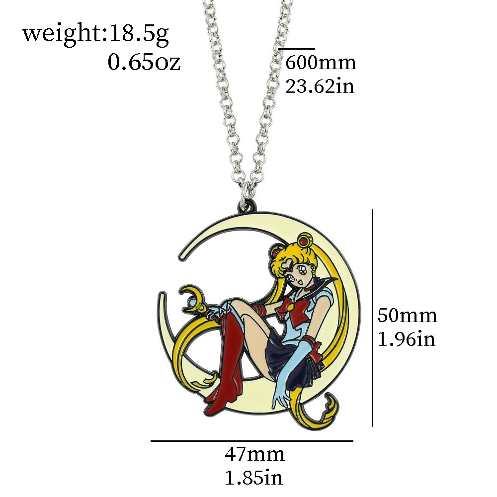Sweet Anime Metal Enamel Neckl - Anime Pendant Necklace review and price
