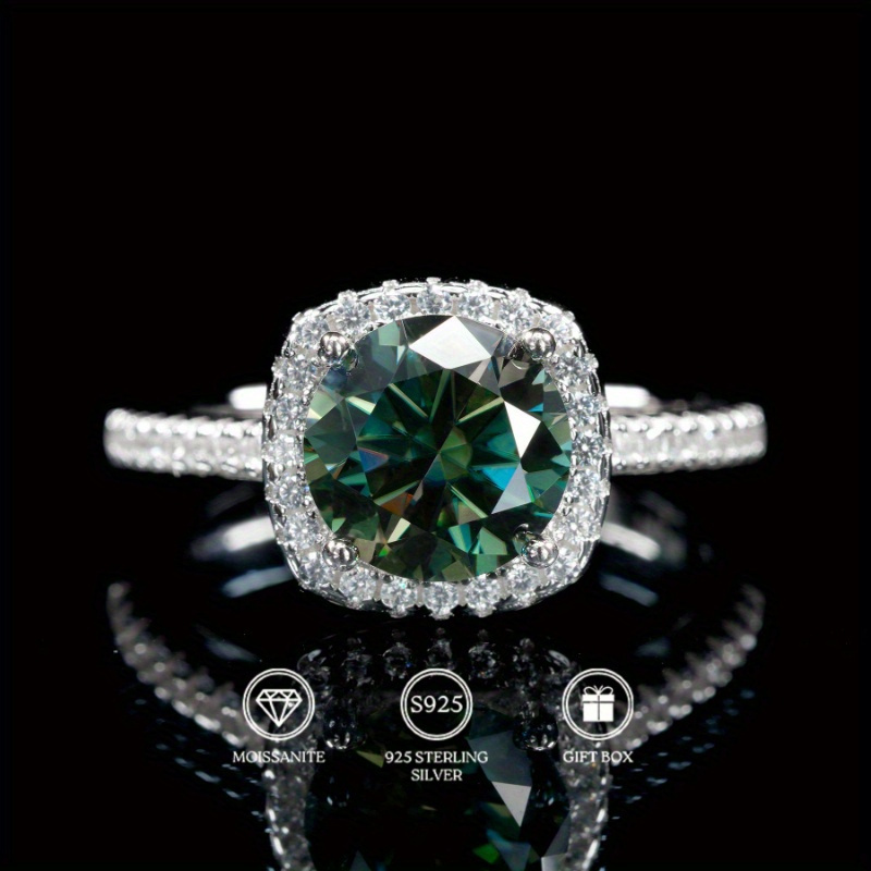 1PC 1/2/3 CARAT Round Cut Gree - Moissanite Engagement Ring 1 Carat review and price