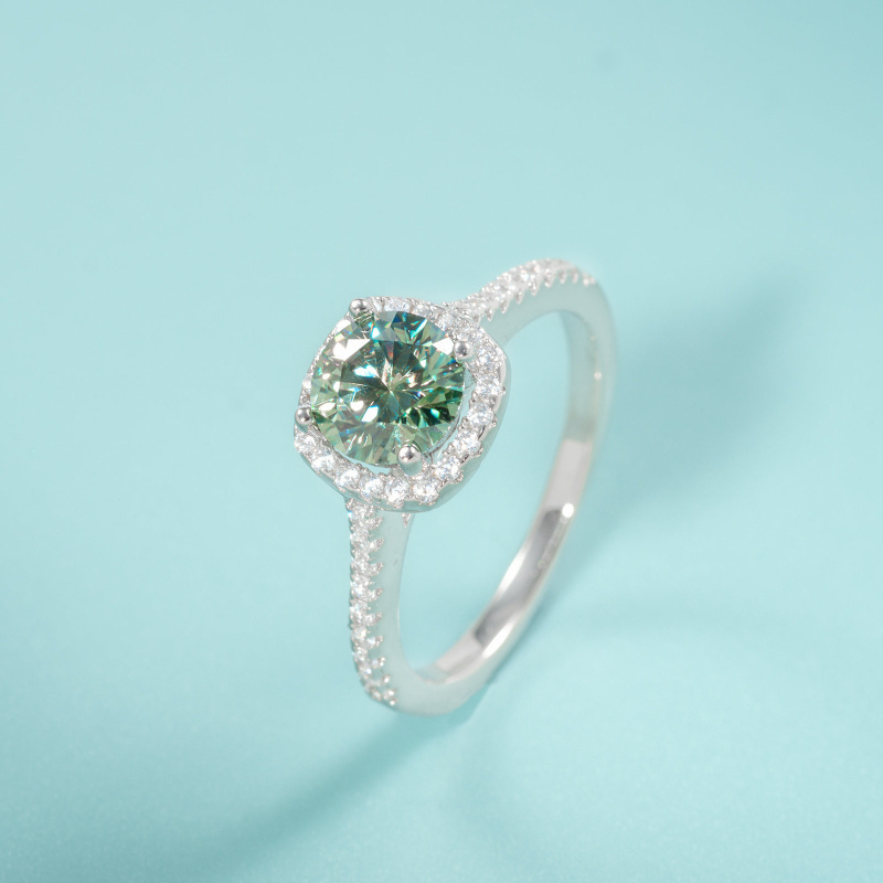 1PC 1/2/3 CARAT Round Cut Gree - Moissanite Engagement Ring 1 Carat review and price