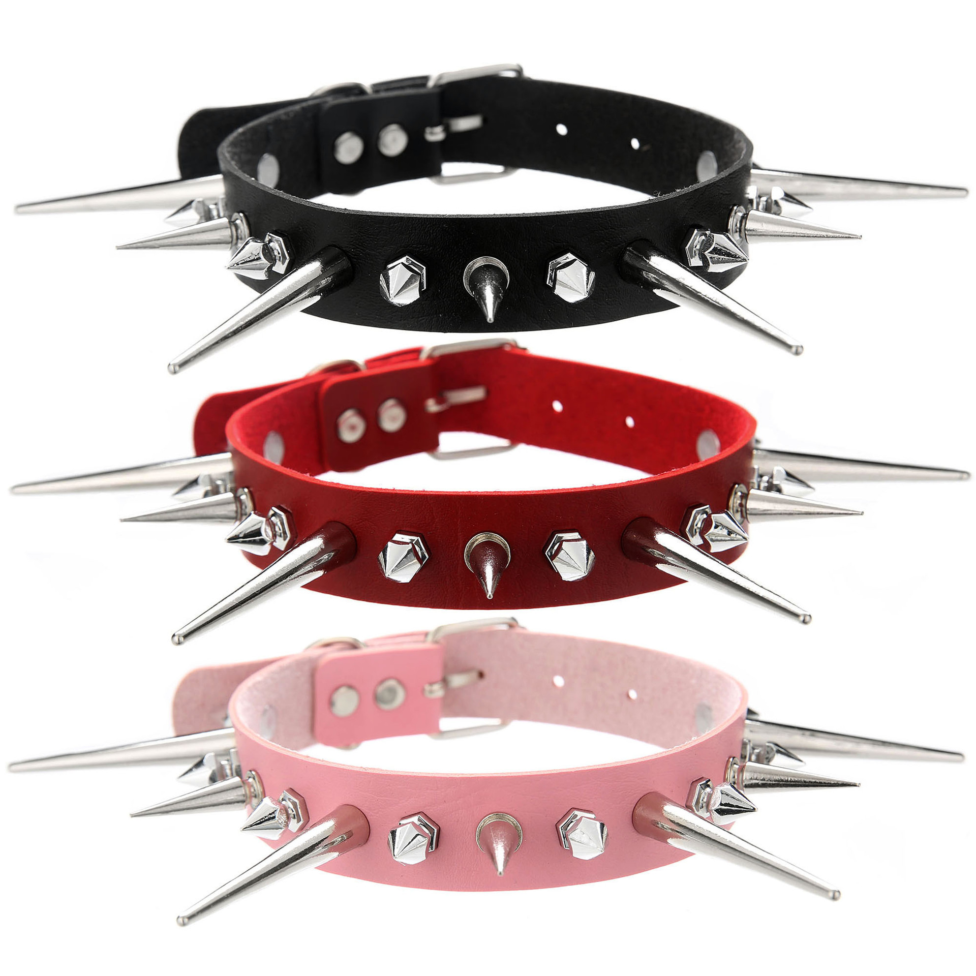 KMVEXO Punk Long Spike Choker  - Goth Punk Spike Choker review and price