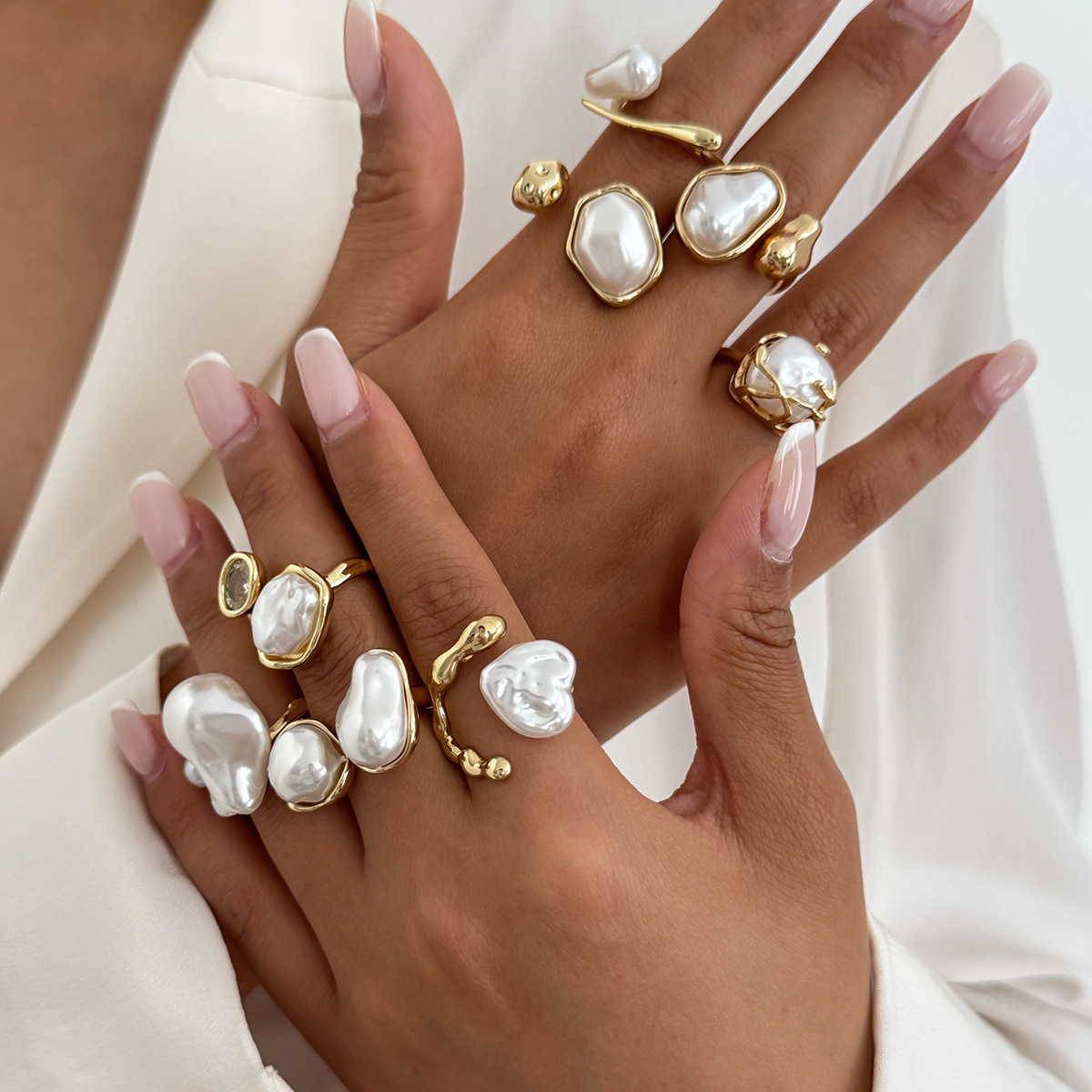 7Pcs/Set Gold Color Irregular  - Vintage Punk Knuckle Rings Set review and price