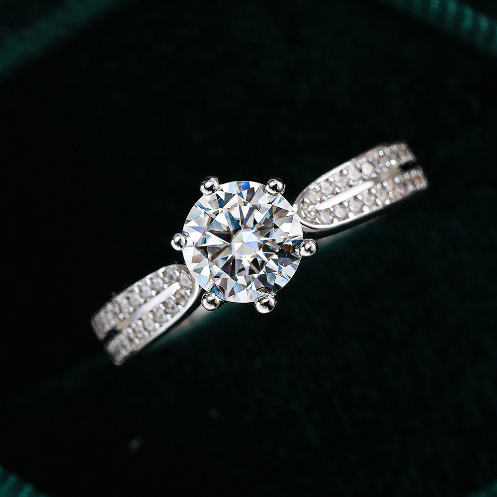 0.5/1/2/3 Carat Classic Six Cl - Moissanite Engagement Ring 1 Carat review and price